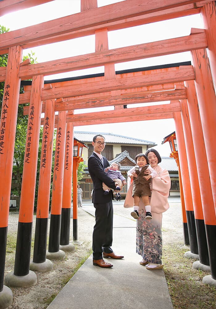 枚方市の片埜神社でお宮参り出張撮影