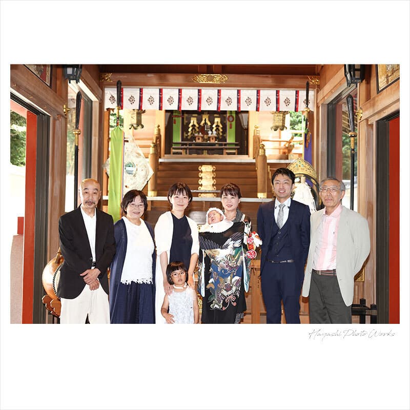 越木岩神社でお宮参り出張撮影