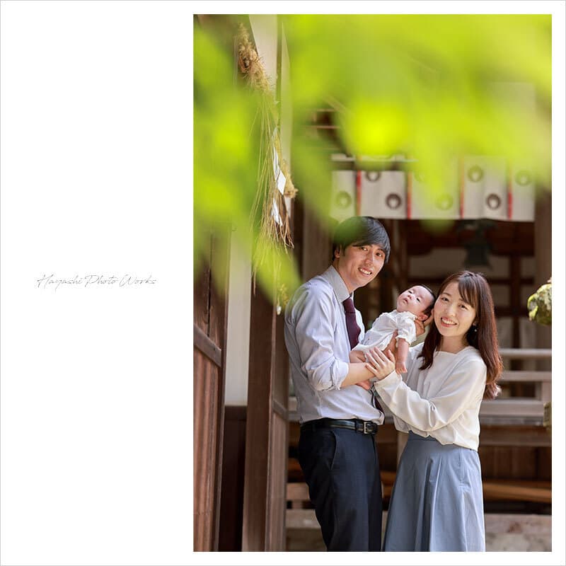 名張市の宇流冨志禰神社お宮参り出張撮影