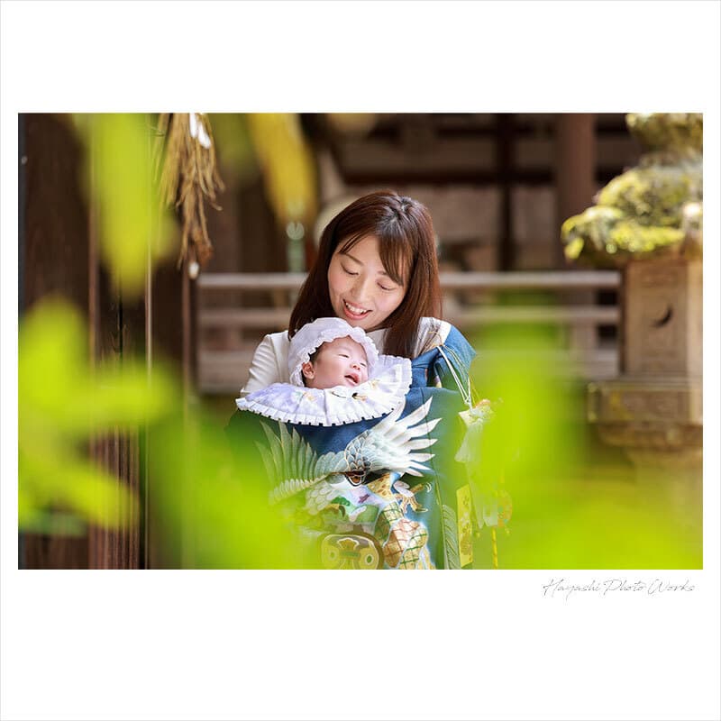 名張市の宇流冨志禰神社お宮参り出張撮影