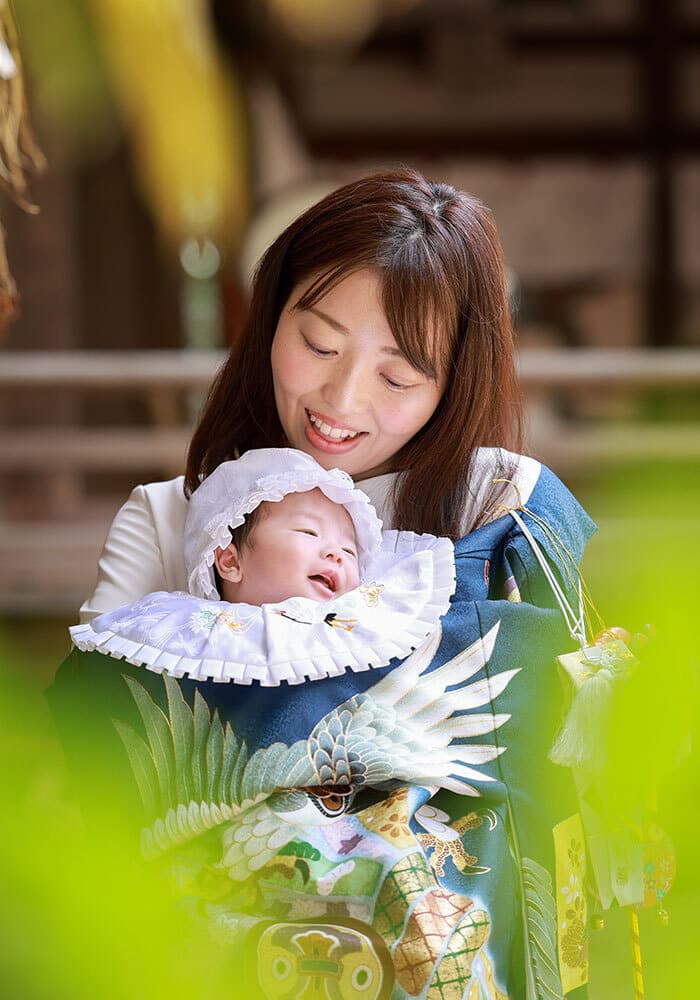 名張市の宇流冨志禰神社お宮参り撮影