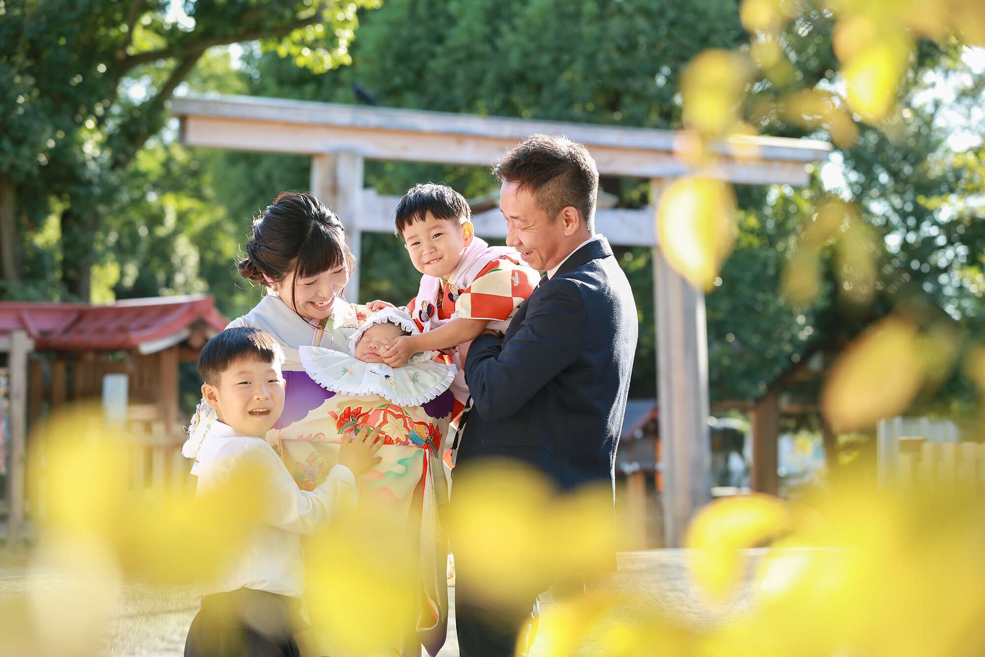 大鳥大社でお宮参り出張撮影