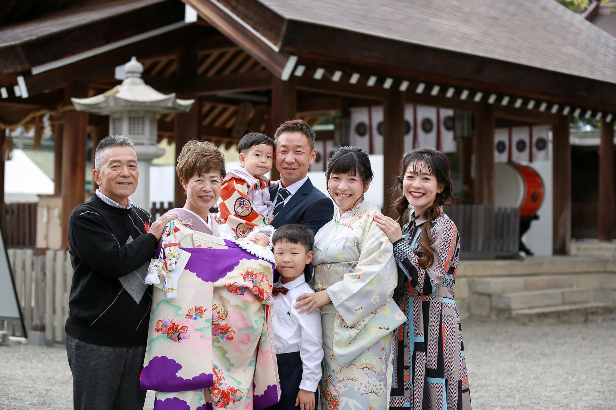 大鳥大社でお宮参り出張撮影