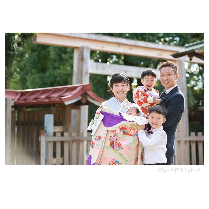大鳥大社でお宮参り出張撮影