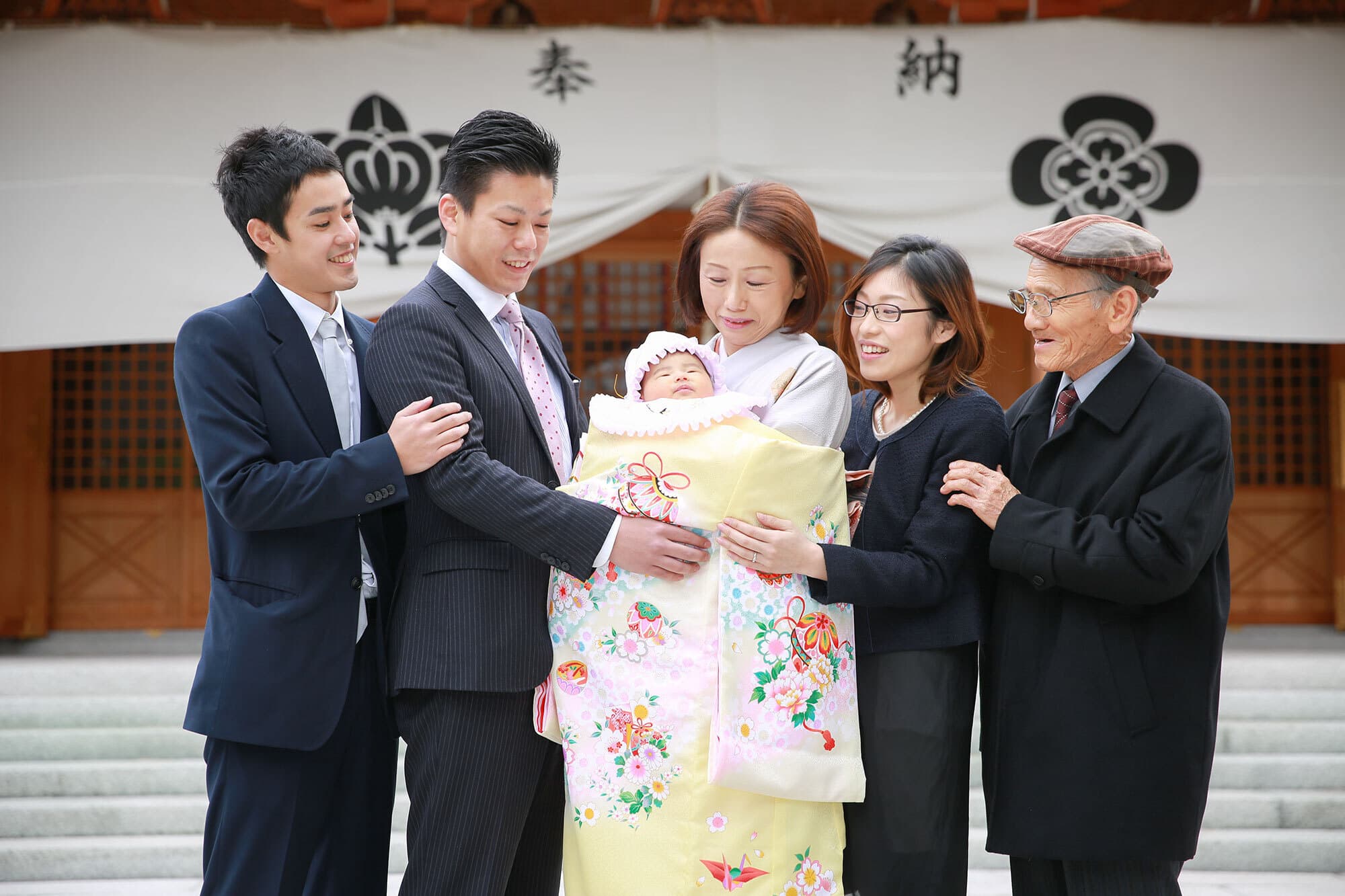 岸城神社お宮参り出張撮影