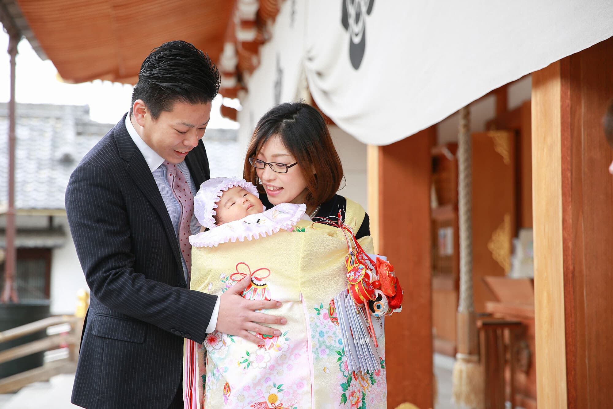 岸城神社お宮参り出張撮影