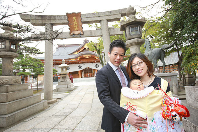 岸城神社お宮参り出張撮影