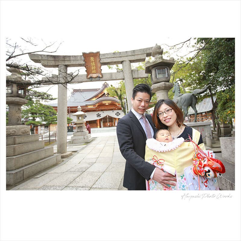 岸城神社お宮参り出張撮影