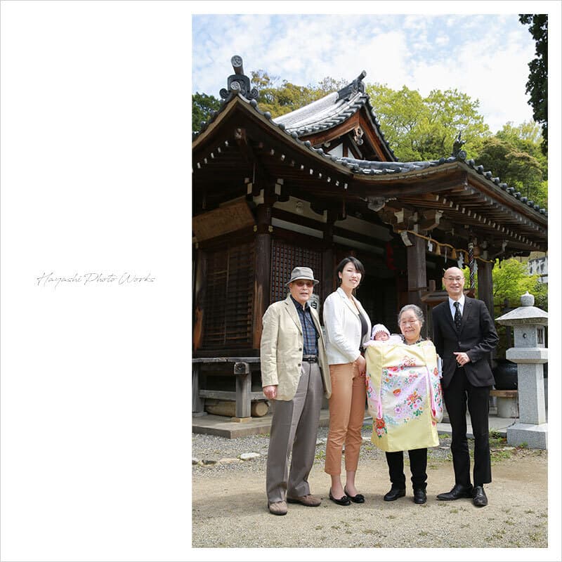 箕面市の西江寺お宮参り出張撮影