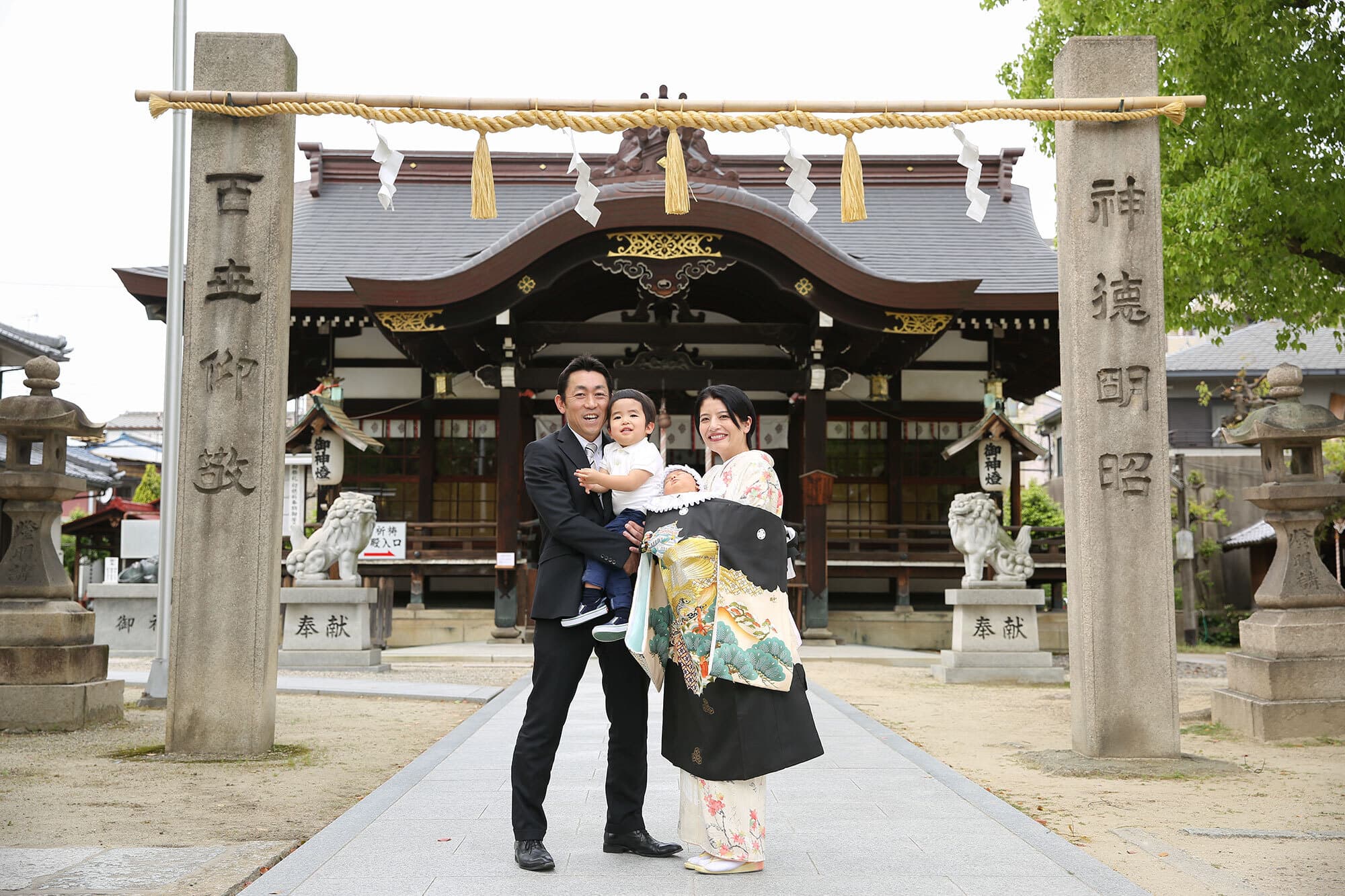  都留彌神社でお宮参り出張撮影