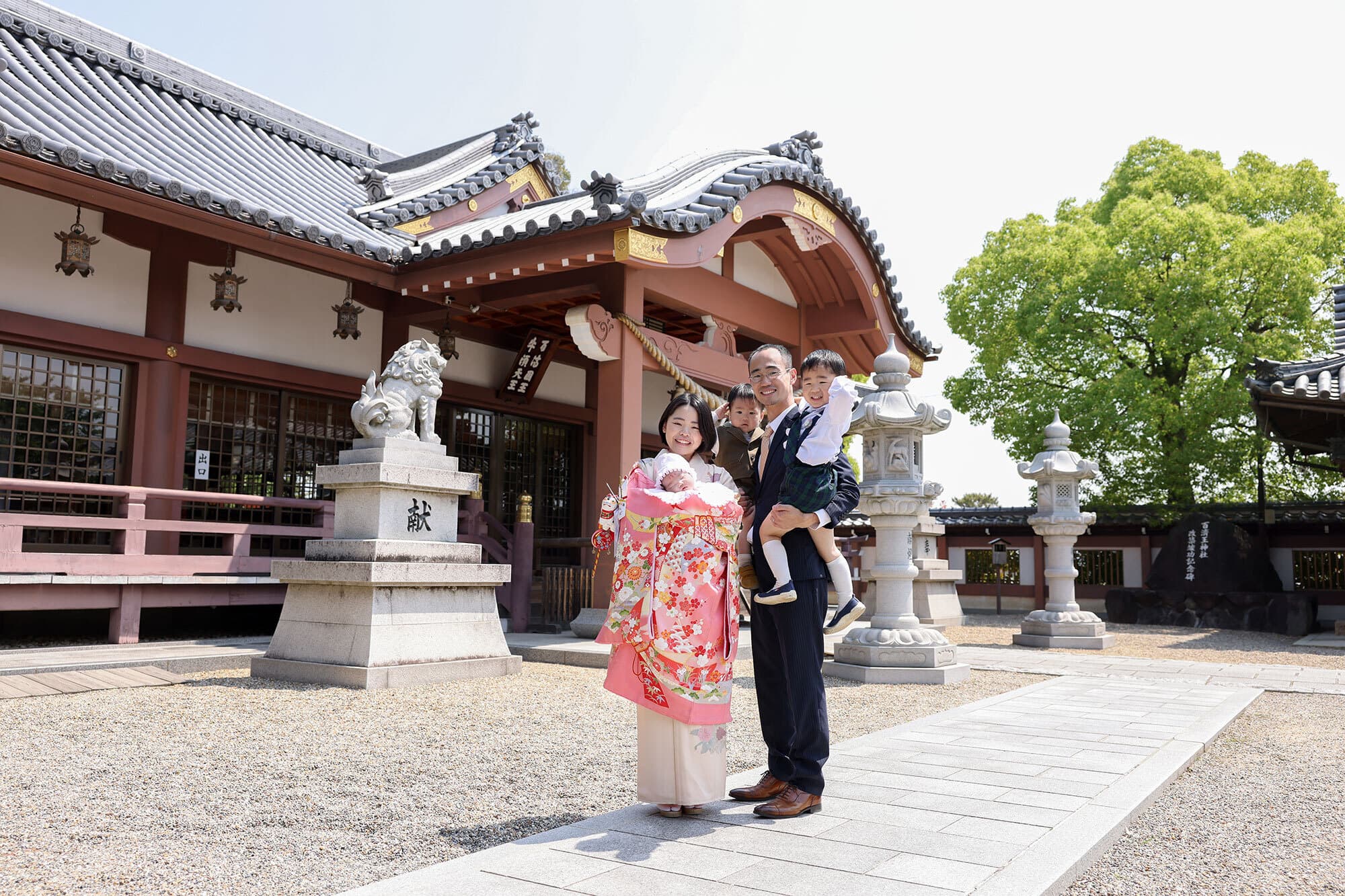 百済王神社お宮参り出張撮影