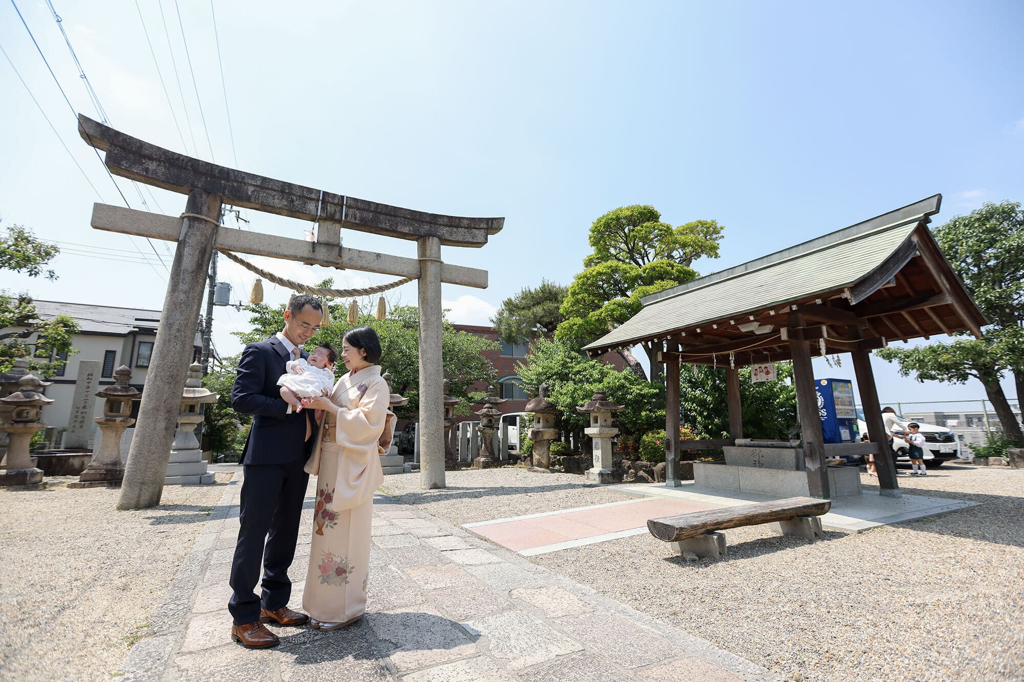 百済王神社お宮参り出張撮影